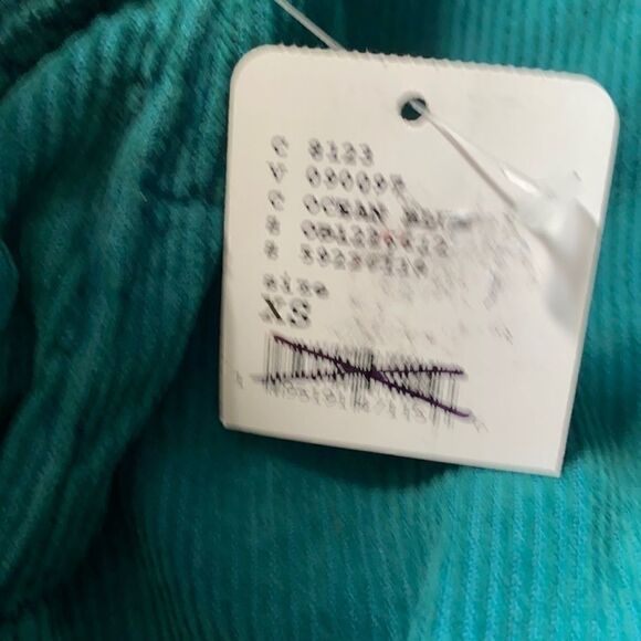 Free People Josephine Cord Jumper in Ocean Blue - Picture 8 of 9